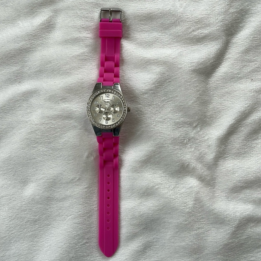 Figaro Couture Silver and Pink Watch